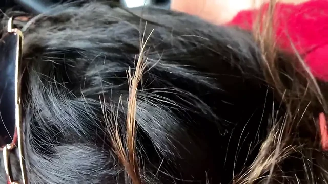 White whore playing with black dick
