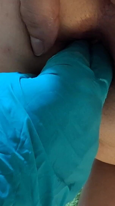 Close-up ass hair removal and two fingers in the ass | Clip 1