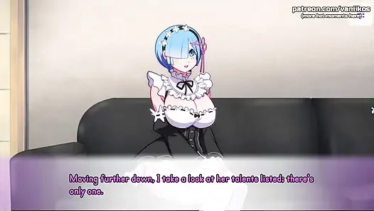 Rem From Re: Zero Gets Her Tight Little Ass Creampied. Hot Anal Sex | Anime Hentai Porn Game | Waifuhub | Part 4