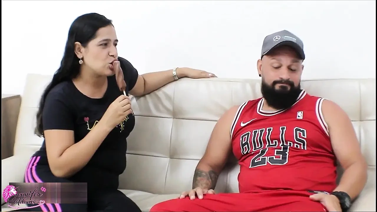 Very sensual and horny milf asks me to fill her ice cream with my cum to eat it with pleasure - Porn in English