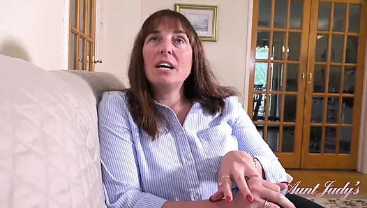 Auntjudys - Your Busty Landlady Ruby Cattrall Sucks Your Cock