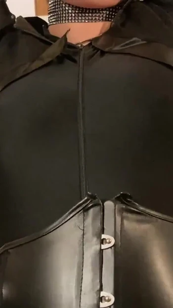 Unforgettable moment from "Spandex, Nylons, Heels Pissing and Masturbation Bondage"