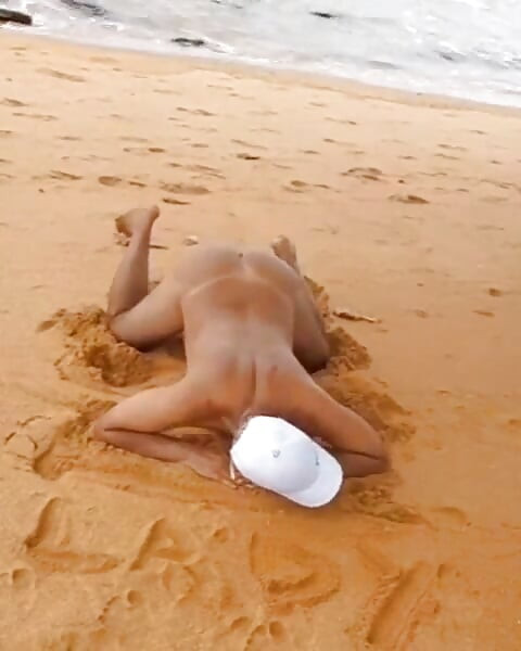 Ladysilva Naked on the Beach Showing off Her Sexy Tan Butt with a Sexy Tan Line