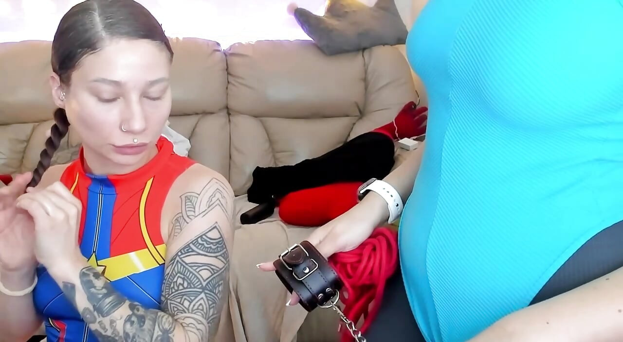 tied up her naughty whore friend so she could be fucked by several men