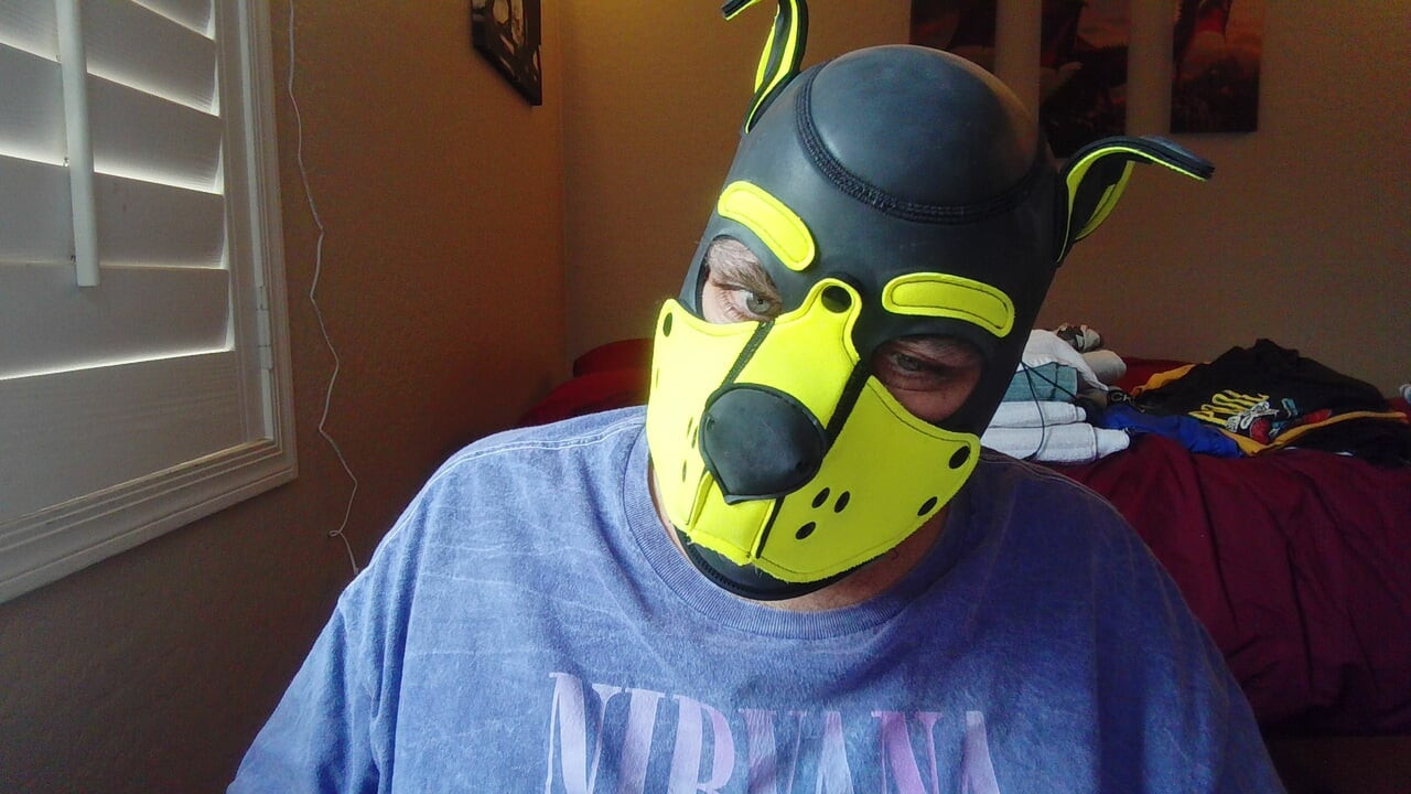 I was bored and horny so slipped into pup mode and played with the bone