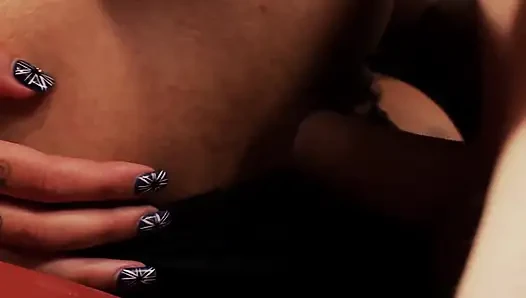 Tattooed whore with perky tits gets hard nailing from behind