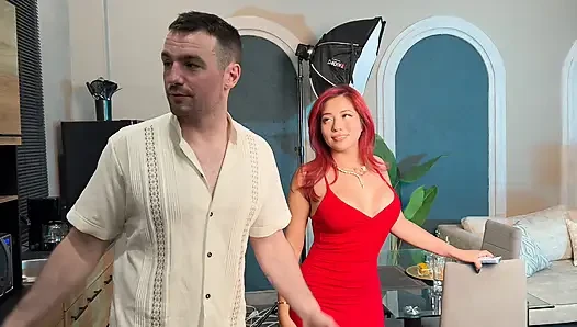 Massive Bareback Breeding Creampie for Busty Latina Redhead After Porn Studio Tour