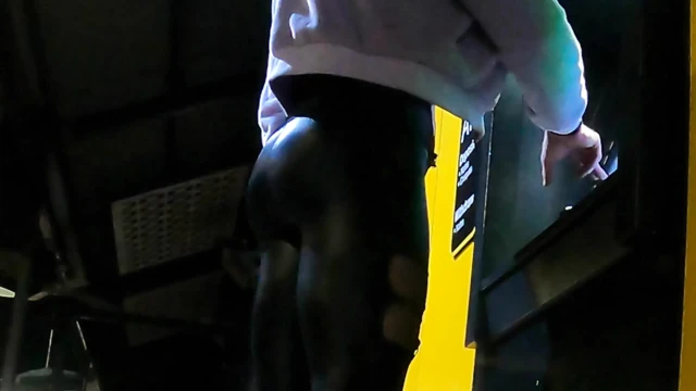 Shiny Silky Muscle Exposed Soaking in Public