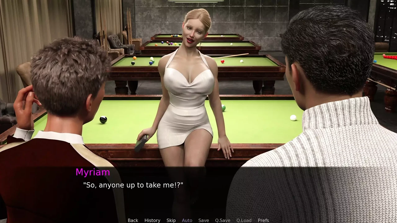 Project Myriam - Hot MILF Gets DP on Billiards Table #1 - 3D game, HD, 60 FPS