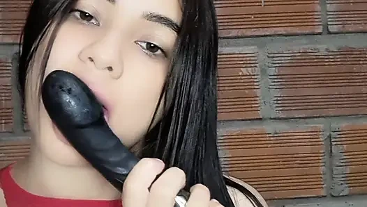 Stepmom helped her stepson cum quickly in her panties before work