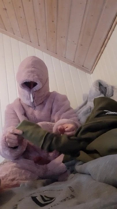 Soft fluffy pink onesiefun