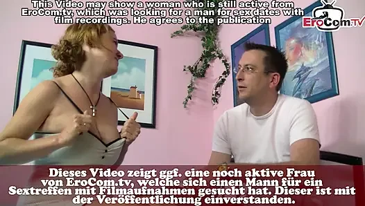 Reife deutsche Milf mit Hängebusen fickt mit ihrem Stiefbruder