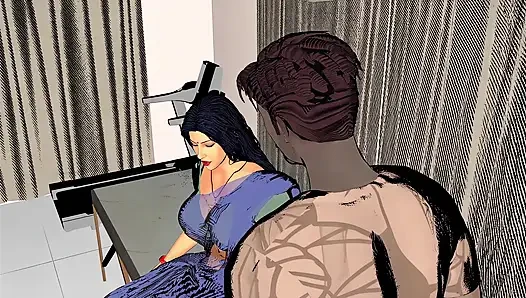 Azgın desi Hintli Pakistanlı yenge kaslı adam tarafından sert sikiliyor evde gizli seks.