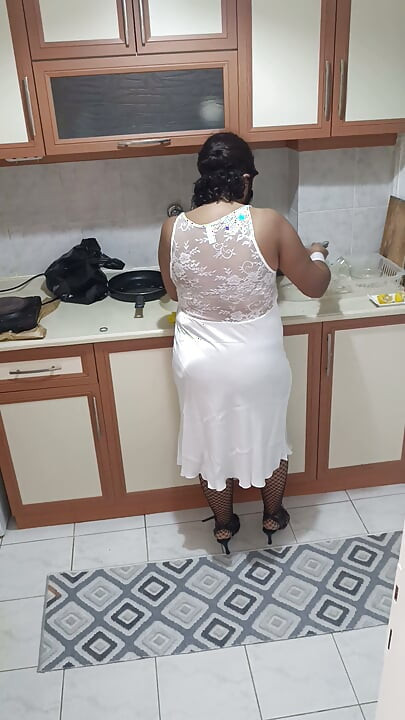 White nightgown fishnet stockings, this is the woman I'm looking for