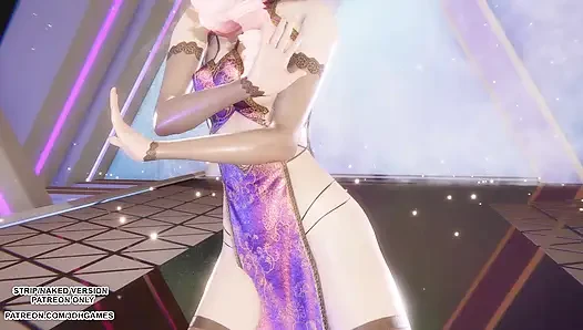 MMD MINNIE - Cherry Sky - Seraphine Sexy Kpop Dance League of Legends Hentai Uncensored 4K 60FPS