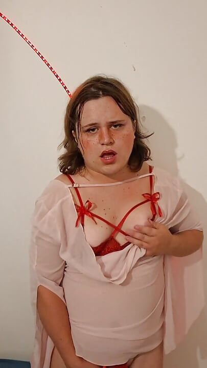 Sweet tgirl undressing for you