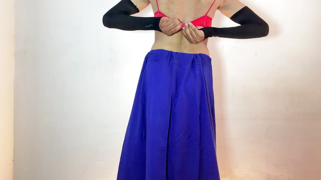 neighbor getting naked for her desi girlfriend. Mature woman taking off her bra and panties, neighbor pressing her Puffy Nipples