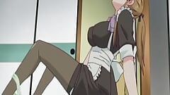 Anime-zimmermädchen masturbiert und wird nass