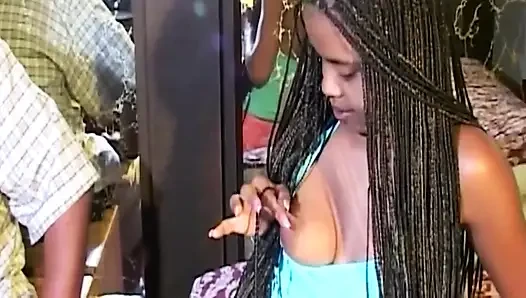 Siyah bir orospu ile sert seks