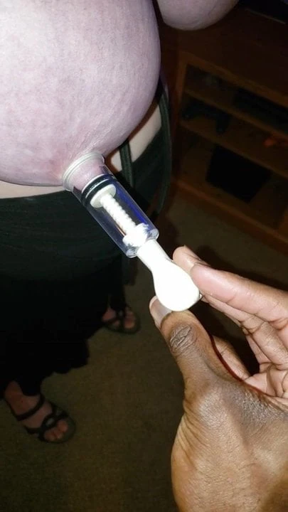 Krystle's nipple suction