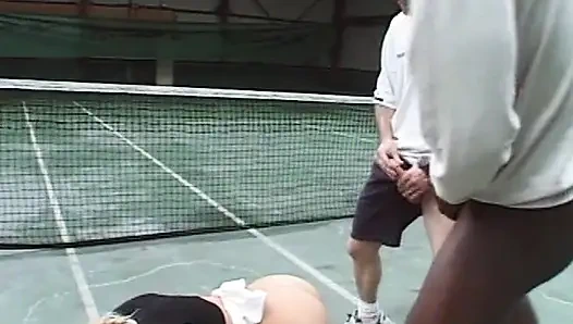 French Tennis Babe Double Ir Fucked in Threesome