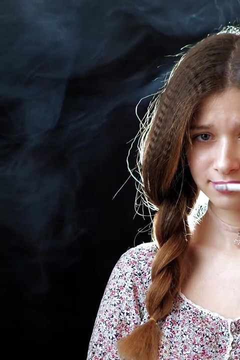 Sexy Russian Girl Smoking Cigarette Slow Tease