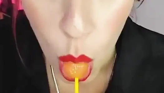 Shyyfxx Your Bossy Boss Jerks Out with a Lollipop and Forces You to Lick Her Pussy Humiliation