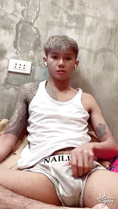 Inked Boy Nipple Tease, Jerking Off, and Cumming