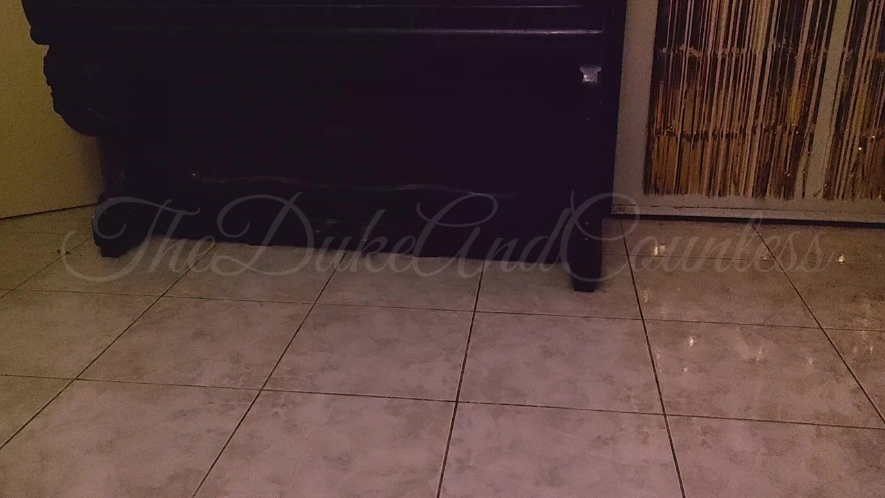 Those footsteps are your warning. Black platforms, slow steps, long legs and a little teasing across the piano keys