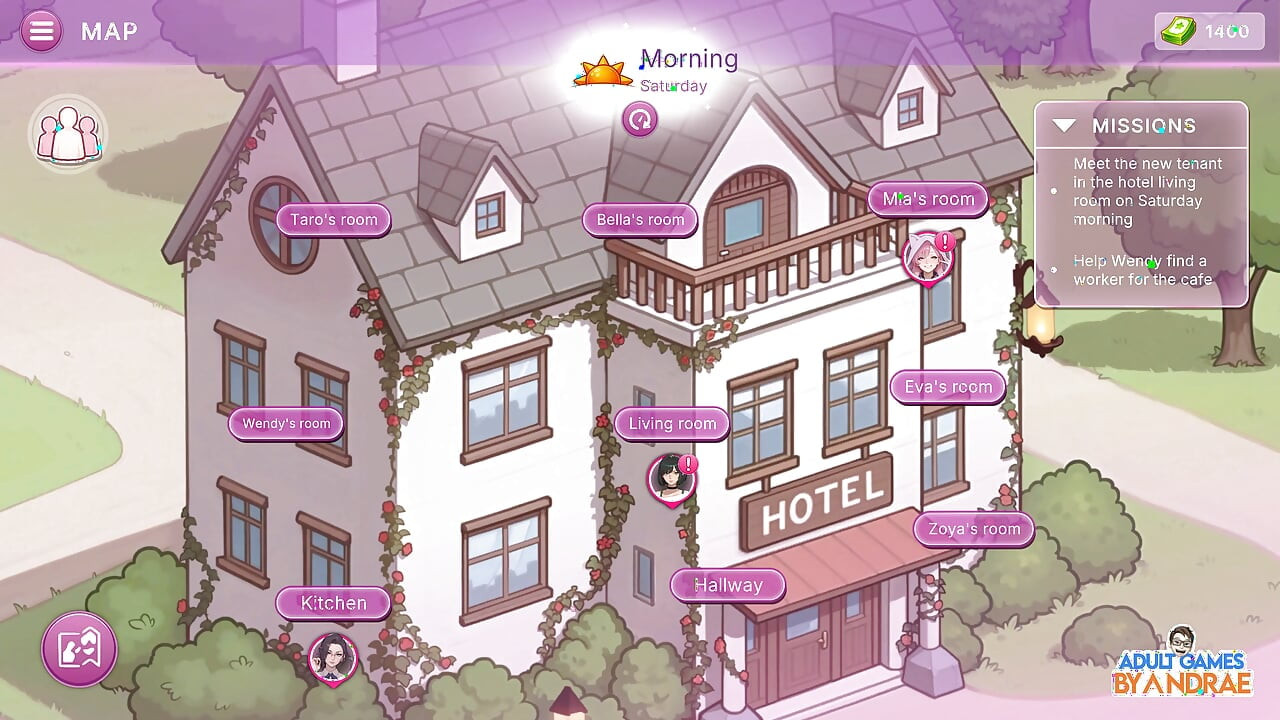 Sex Apartment 2: Grand Hotel Gameplay Part 2 - Spicy Encounters with Bella and Eva