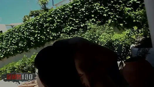 Nikki Litte: Young Spanish Teen Babe Sweeping the Floor with Her Pussy
