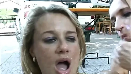 Federica Is a Very Dirty Blonde and Her Friends Are All Sluts. Blowjob and Cum in Mouth and Lots of Hard Anal Sex