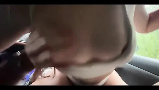 A Friend's Delicious Ass Helps You Relax in the Car on a Rainy Day