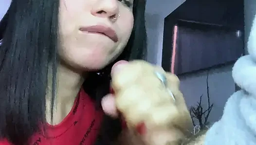 Petite Kim Covered in Cumshot