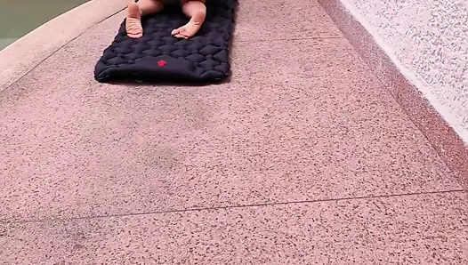 Curly Redhead PAWG Caught Masturbating by the Pool Gets Her Tight Pussy Pounded Raw Until Deep Creampie POV