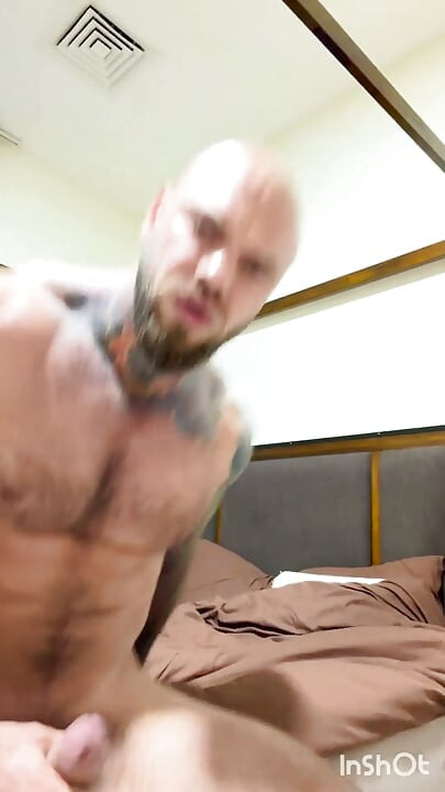 Muscle Worship Close-ups: Hairy Chest, Bush & Massive Uncut Cock