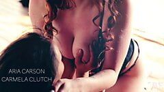 Промо - лесбийская лижет киску - Carmela Clutch и Aria Carson - blush Erotica