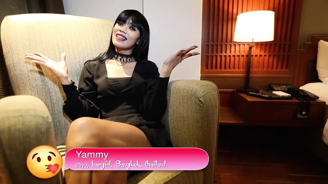 HELLOLADYBOY Huge Dick Thai LadyBoy Bends Over For Big Dick