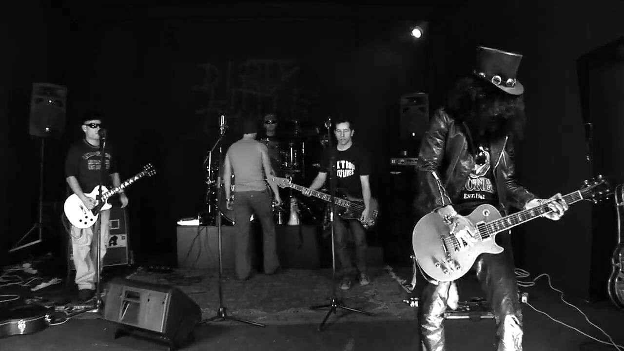 Hot Blonde in Stockings and Black Boots Gets Fucked in the Ass by Rockers