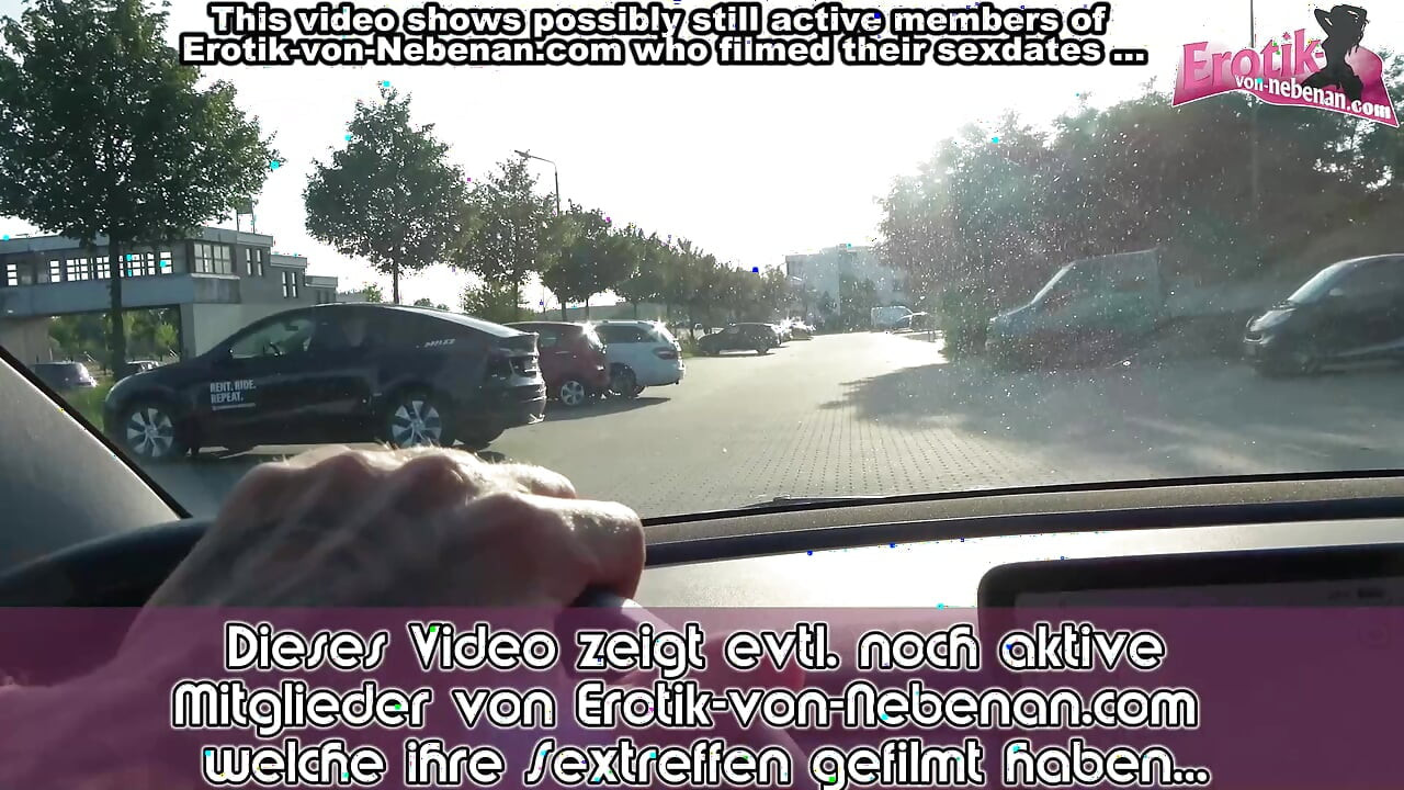Blowjob in taxi with a German amateur teen