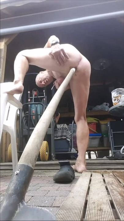 Grandpa Daddy Exhibitionist Big Pole Outdoor Assfucking Sexshow Cumshot