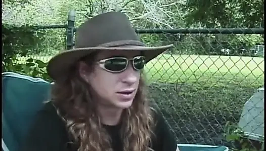 Big titted brunette gets anal and a throatfuck from a dude in cap