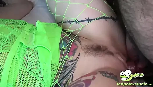 Inked Hottie Titi Ramone Welcomes Two Cocks For Nasty Spitroast