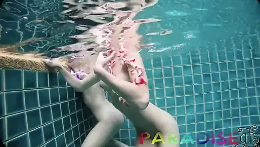 Paradise Gfs - Twins get fucked in swimming pool P2