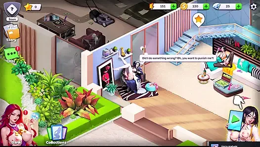 Si seksi villa terangsang menunggangi kontol besar di game terbaik