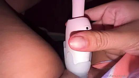 Watching Netflix Excited Uses Clitoral Actuator