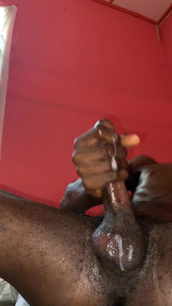 Thrilling moment from "Black cock cumming hard"