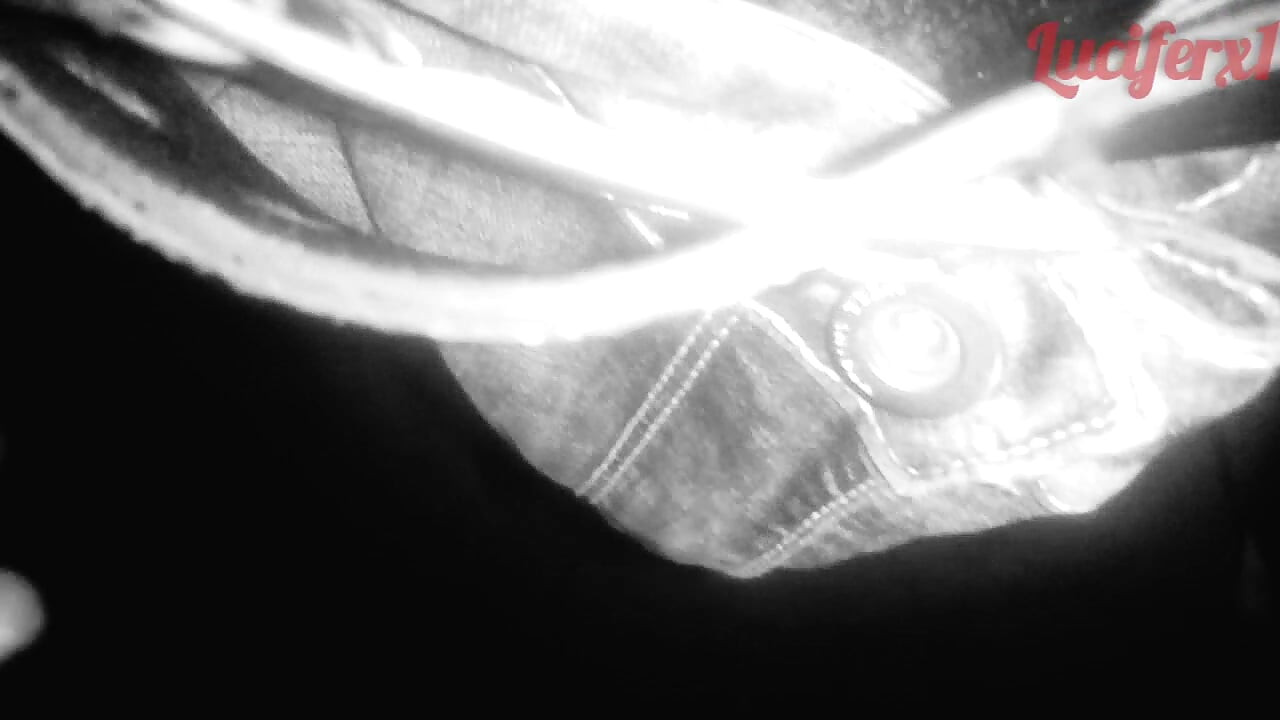 Hard big black dick in long jeans pants