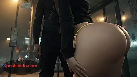 Curvy Woman with Huge Ass Twerking for Her Partner
