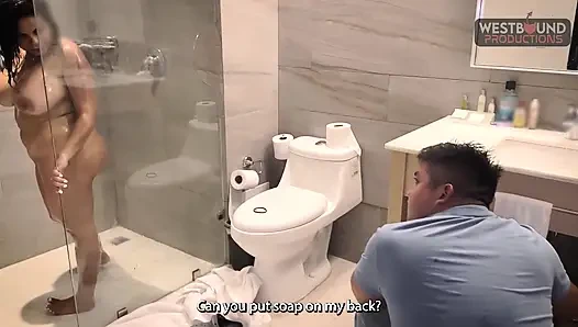 Horny Latina Kesha Ortega Gets Naked and Fucks the Plumber